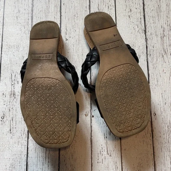 Esprit Winsley Black and Tan Braided Sandals - Picture 3 of 4